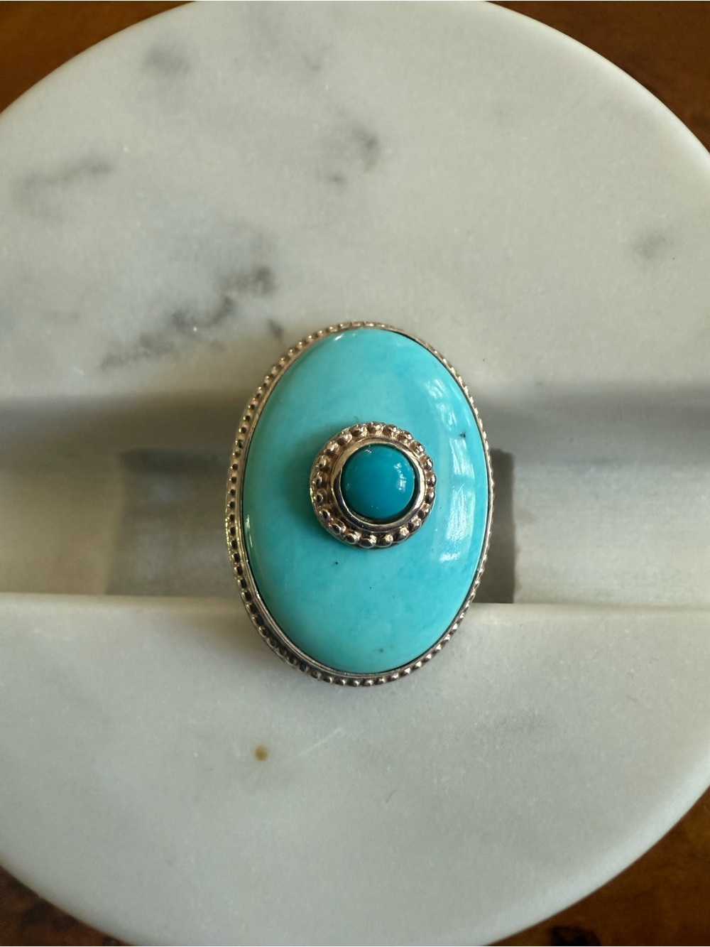 Turquoise Oval Statement Ring - Women's Jewelry